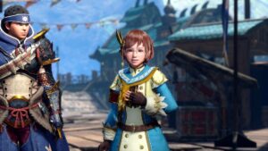 【画像】くっそ可愛い！？サンブレイクの受付嬢はメガネっ娘！！！！