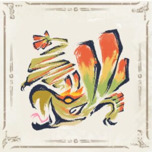 【画像】絞蛇竜ガララアジャラと水蛇竜ガララアジャラ亜種のライズ風アイコン描いてみました！！